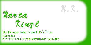 marta kinzl business card